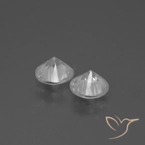 Pedras preciosas de Zircão Branco natural de 1.79 ct, Redondo, VVS-VS