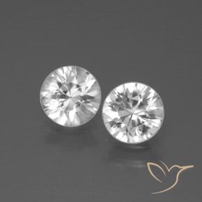2.26ctw Natural Branco Zircão, Redondo, VVS-VS