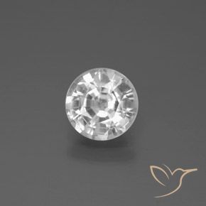 1.65ct Natural Branco Zircão, Redondo, VS