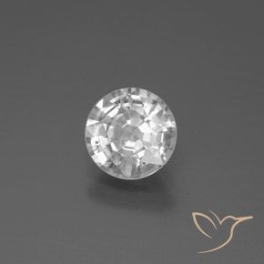 Zircão Branco Natural 1.65ct, Redondo, VS