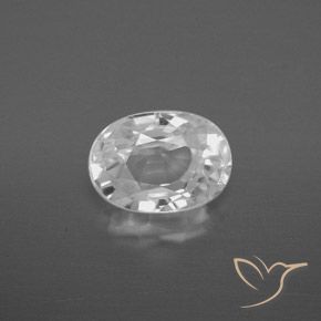 2.91ct Natural Branco Zircão, oval, VVS