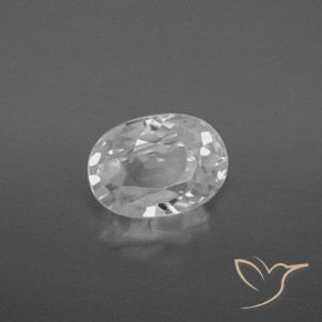 Zircão Branco Natural 2.91ct, oval, VVS