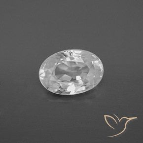 2.26ct Natural Branco Zircão, oval, VVS-VS