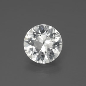Zircão branco natural 2,21ct, corte redondo, VS