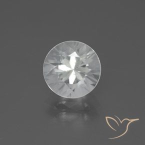 2.42ct Natural Branco Zircão, Redondo, VVS-VS