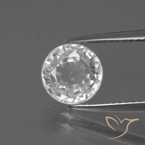 2.59ct Natural Branco Zircão, Redondo, VVS-VS