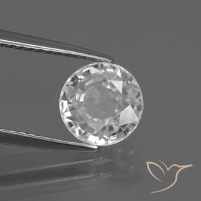 Zircão Branco Natural 2.59ct, Redondo, VVS-VS