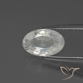 2.36ct Natural branco quente Zircão, oval, VVS