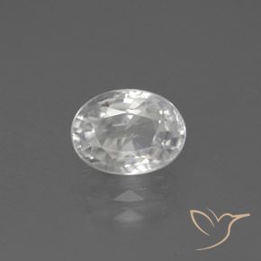 3.05ct Natural Branco Zircão, oval, VVS-VS