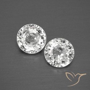 3.59ctw Natural Branco Zircão, Redondo, VVS-VS