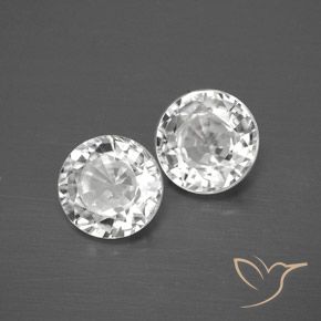 Pedras preciosas de Zircão Branco natural de 3.59 ct, Redondo, VVS-VS