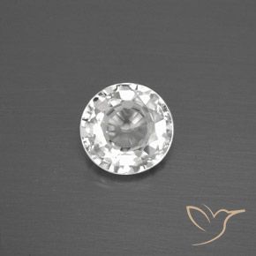 1.79ct Natural Branco Zircão, Redondo, VVS