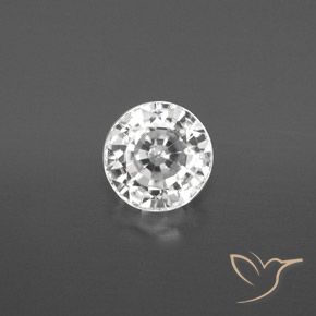 1.86ct Natural branco quente Zircão, Redondo, VVS