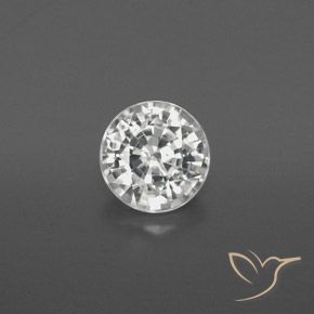 1.88ct Natural branco quente Zircão, Redondo, VVS