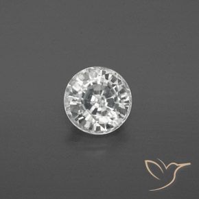 1.65ct Natural branco quente Zircão, Redondo, VVS