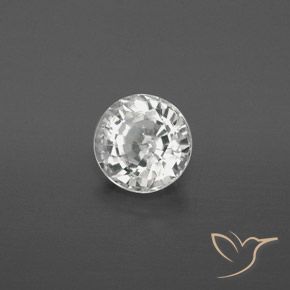 Zircão branco quente Natural 1.65ct, Redondo, VVS