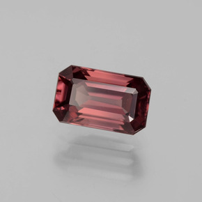 Zircão rosa natural 3,13ct, corte esmeralda, VVS