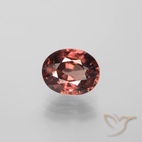 3.44ct Natural Vermelho médio-escuro Zircão, oval, VVS-VS
