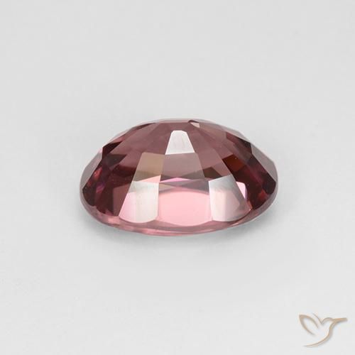 Zircão Merlot tinto Natural 3.44ct, oval, VVS