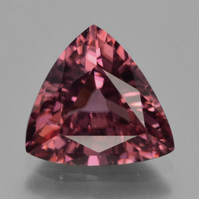 Zircão rosa natural 3,29ct, trillion, VS