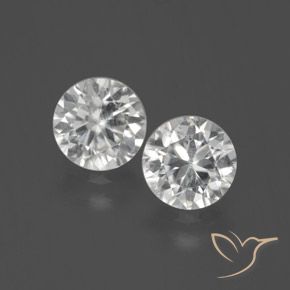 2.56ctw Natural Branco Zircão, Redondo, VS