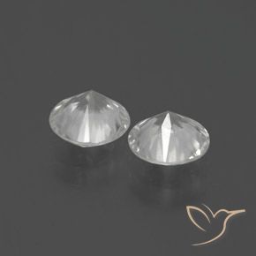 Pedras preciosas de Zircão Branco natural de 2.56 ct, Redondo, VS