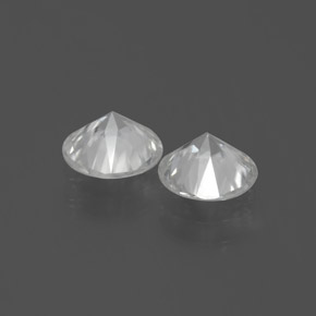 Pedras preciosas de Zircão Branco natural de 2.56 ct, Corte Redondo, VVS-VS