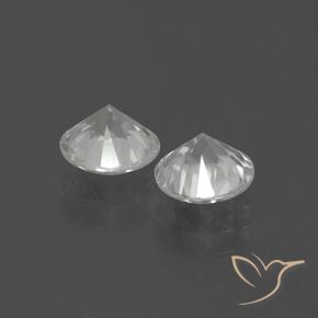 Pedras preciosas de Zircão Branco natural de 3.13 ct, Redondo, VVS-VS
