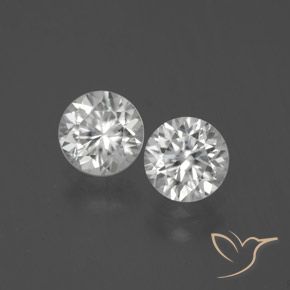 2.59ctw Natural Branco Zircão, Redondo, VVS-VS
