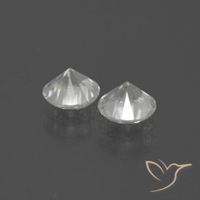 Pedras preciosas de Zircão Branco natural de 2.59 ct, Redondo, VVS-VS