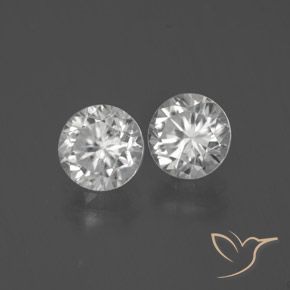 Pedras preciosas de Zircão Branco natural de 2.71 ct, Redondo, VVS-VS