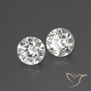 Pedras preciosas de Zircão Branco natural de 2.64 ct, Redondo, VVS-VS