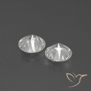 Pedras preciosas de Zircão Branco natural de 2.64 ct, Redondo, VVS-VS