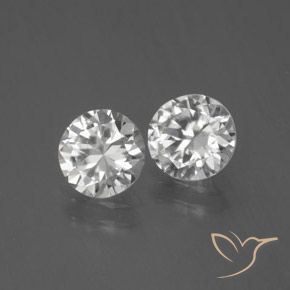 Pedras preciosas de Zircão Branco natural de 2.49 ct, Redondo, VVS-VS