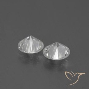 Pedras preciosas de Zircão Branco natural de 2.49 ct, Redondo, VVS-VS