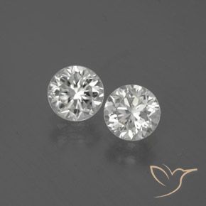 2.83ctw Natural Branco Zircão, Redondo, VVS-VS