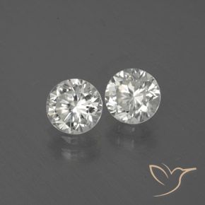 Pedras preciosas de Zircão Branco natural de 2.83 ct, Redondo, VVS-VS