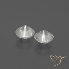 Pedras preciosas de Zircão Branco natural de 2.83 ct, Redondo, VVS-VS