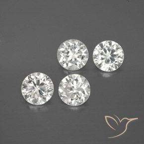 5.28ctw Natural Branco Zircão, Redondo, VVS-VS