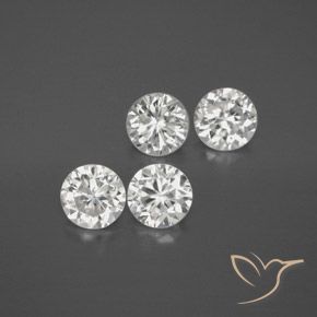 4.63ctw Natural Branco Zircão, Redondo, VVS-VS