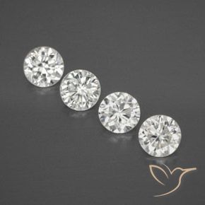 Pedras preciosas de Zircão Branco natural de 4.63 ct, Redondo, VVS-VS