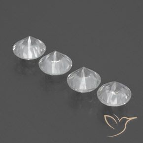 Pedras preciosas de Zircão Branco natural de 4.68 ct, Redondo, VVS-VS