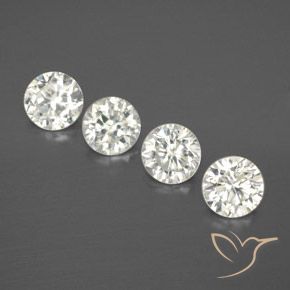 Pedras preciosas de Zircão Branco natural de 4.31 ct, Redondo, VVS-VS