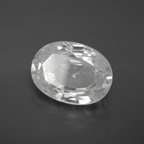 Zircão branco natural 10,67ct, corte oval, VVS-VS