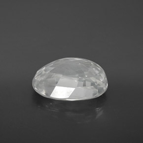 Zircão branco natural 10,67ct, corte oval, VVS-VS