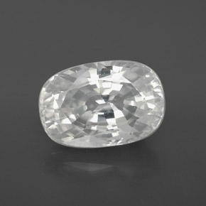 Zircão Branco Natural 9.84ct, Corte Oval, VVS-VS