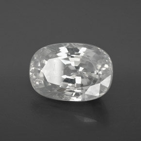 Zircão Branco Natural 9.84ct, Corte Oval, VVS-VS