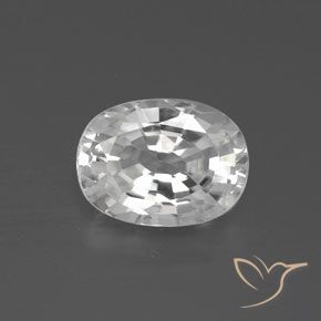 2.85ct Natural Branco Zircão, oval, VVS