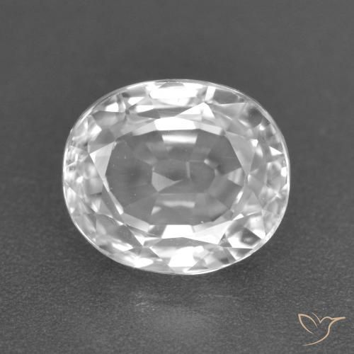3.01ct Natural Branco Zircão, oval, VVS