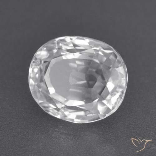 Zircão Branco Natural 3.01ct, oval, VVS